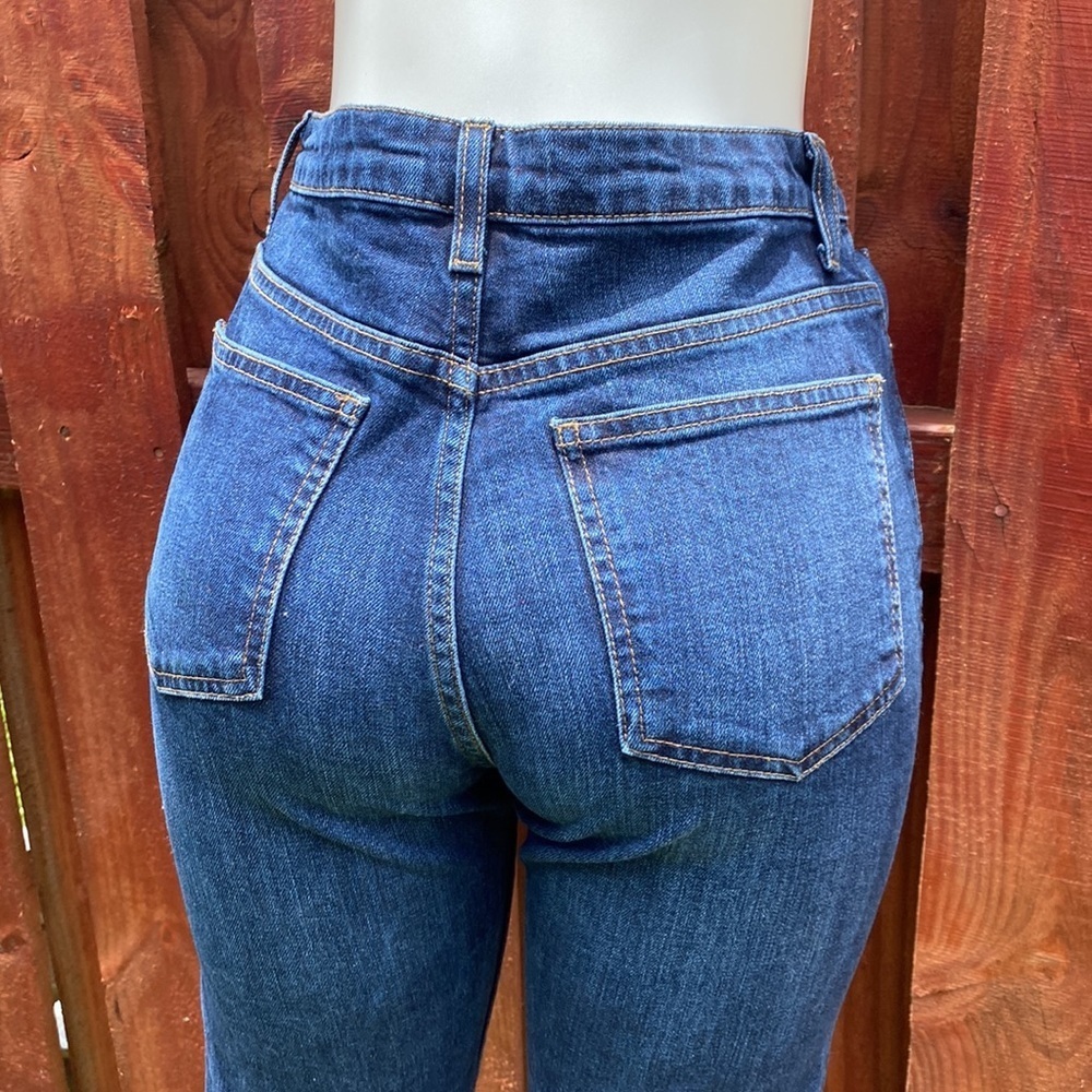 Topshop Dree Fringe Crop Jean Size W28 L 32 - Picture 6 of 8
